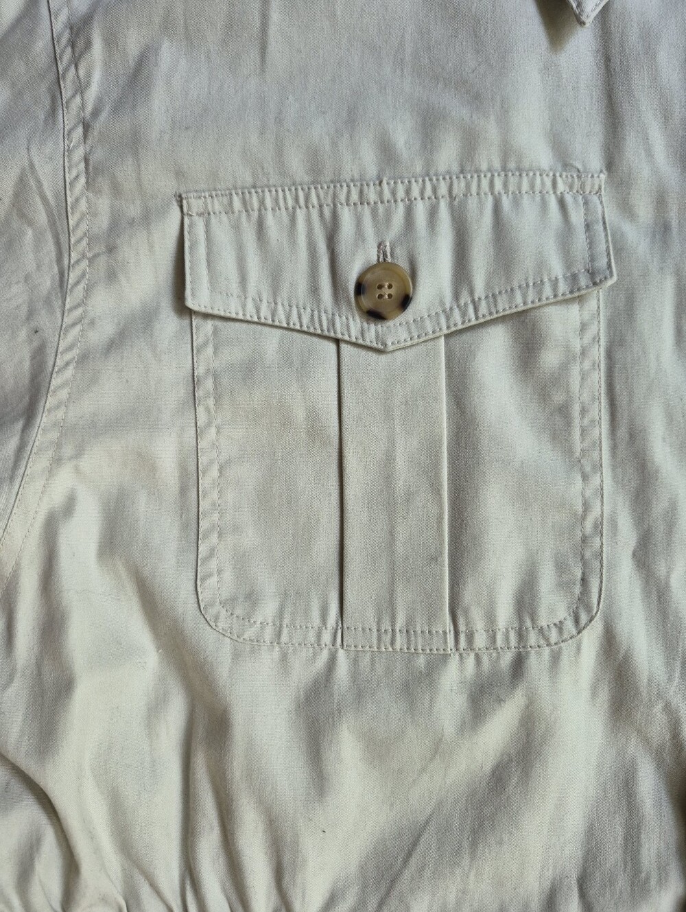 Vintage 1980s Haband Safari Jacket, RollUp Sleeves, Full Rear Side Pleats, MINT! - Picture 4 of 16